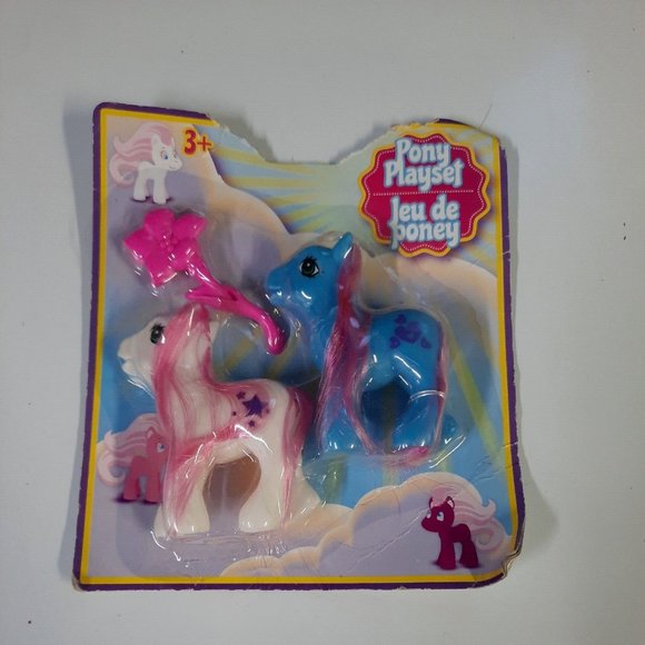 VINTAGE Greenbrier International Pony Playset NEW 2 Ponies And Brush Set - Picture 1 of 7